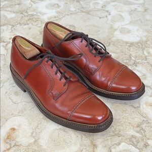Vintage John McHale Cap Toe Leather Derby Dress Shoes